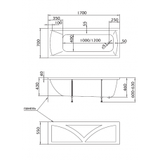 Ванна "MODERN" 170*70