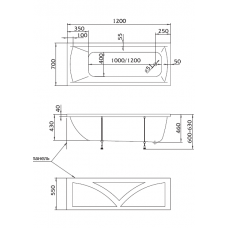Ванна "MODERN" 120*70