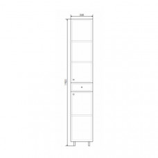 Шкаф-колонна "Сочи-35" белый