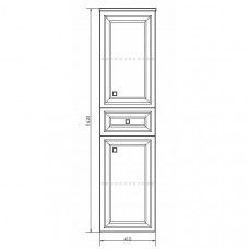 Шкаф-колонна "Феррара-40" белый глянец