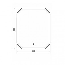 Зеркало "Колеус-65" LED-подсветка, сенсор 650*800