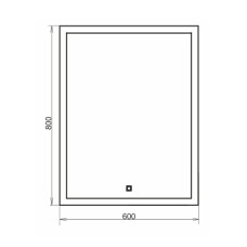 Зеркало "Гиацинт 60" LED-подсветка, сенсор 600*800
