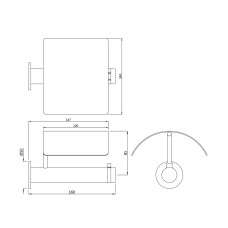 Держатель для туалетной бумаги Artize ONY-CHR-59757