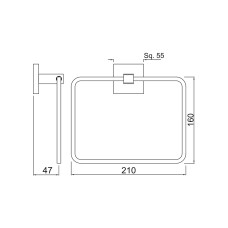 Вешалка для полотенца Jaquar AKP-CHR-35721P