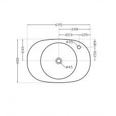 Накладная раковина Artize TWS-WHT-75931