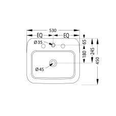 Подвесная раковина Artize LXS-WHT-67801