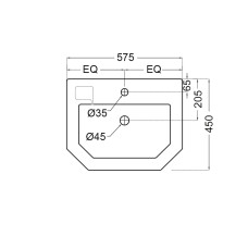 Подвесная раковина Jaquar QNS-WHT-7801