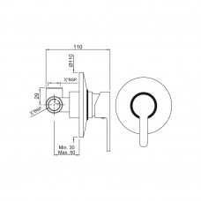 Смеситель для душа Jaquar Fusion FUS-CHR-29227