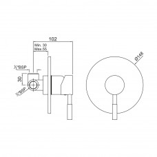 Смеситель для душа Jaquar Solo SOL-CHR-6139