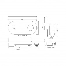 Смеситель для ванны и душа Jaquar Ornamix Prime ORP-CHR-10233KPM