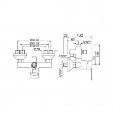 Смеситель для ванны и душа Jaquar Vignette Prime VGP-CHR-81145