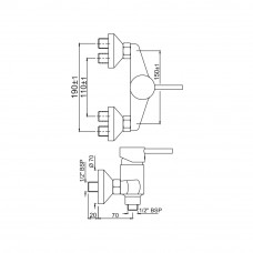 Смеситель для душа Jaquar Florentine FLR-CHR-5149