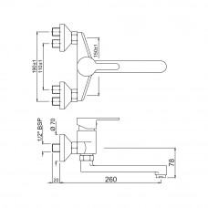 Смеситель для кухонной мойки Jaquar Fusion FUS-CHR-29163