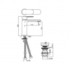 Смеситель для раковины Jaquar Opal Prime OPP-CHR-15011BPMCLW