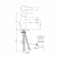 Смеситель для раковины Jaquar Fusion FUS-CHR-29052B