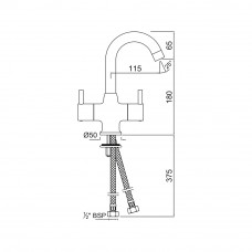 Смеситель для раковины Jaquar Florentine FLR-CHR-5167NB