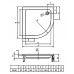 Акриловый душевой поддон Riho 210 90x90 белый 1/4 круга R550 + панель DA1900500000000