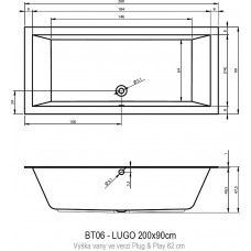 LUGO 200x90 LEFT - PLUG & PLAY