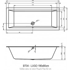 LUGO 190x80 RIGHT - PLUG & PLAY