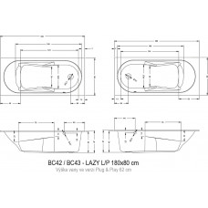 Lazy 180x80 RIGHT - PLUG & PLAY