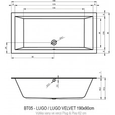 LUGO 190x90 RIGHT - PLUG & PLAY