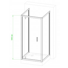 Душевой уголок RB HV-C-CH-P 90x80x185 (рифленое)