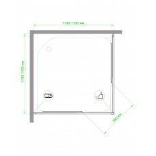 Душевой уголок RB HPD-T 115х115х185 (прозрачное)