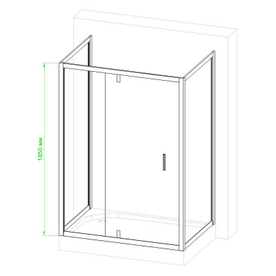 Душевой уголок RB HV-C-CH-P 120x90x185 (рифленое)