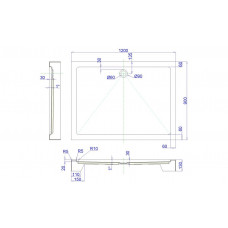 Душевой поддон RB 9120HP 900x1200x130