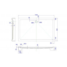 Душевой поддон RB 9140HP 900x1400x130