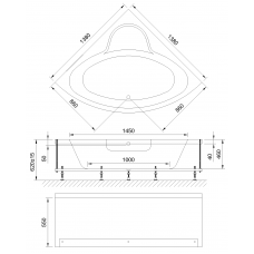 Гидромассажная ванна FANKE COMFORT 140x140x65