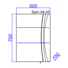 Зеркальный шкаф  Aqwella Самба В5 Sam.04.05