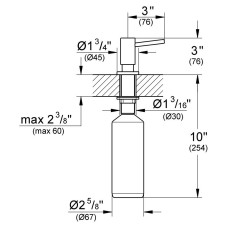 Дозатор жидкого мыла Grohe Cosmopolitan 40535000, хром