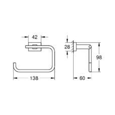 Бумагодержатель Grohe Essentials Cube 40507001
