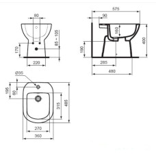 Биде Ideal Standard Tempo T510201
