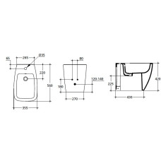 Биде Ideal Standard Ventuno T515001 напольное