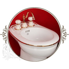 Биде Migliore Milady ML.MLD-25.730D2 декор Dorato