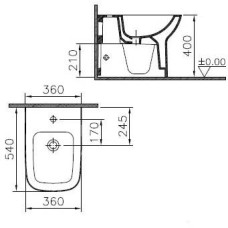 Биде Vitra S20 арт. 5509B003-0288 напольное