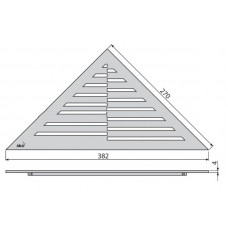 Решетка водосточная треугольная Alca Plast Time