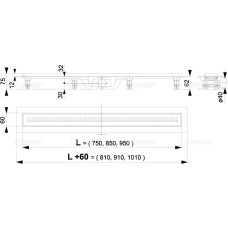 Желоб водоотводящий Alca Plast APZ9-750 Simple