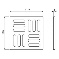 Решетка AlcaPlast MPV001 Antic