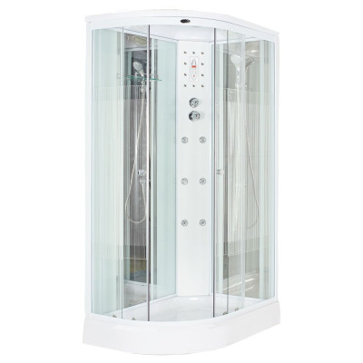 Душевая кабина NG-703-01LN (1200х800х2200) низкий поддон(16см) стекло ПОЛОСАТОЕ