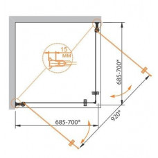 Душевой уголок Cezares Royal Palace A-2-70-Br 70х70 см