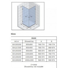 Душевой уголок Riho Scandic Mistral M-209 GX1204200 100*80 см