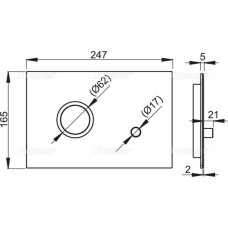 Клавиша смыва Alca Plast Sting Inox