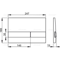 Клавиша смыва Alca Plast M1725