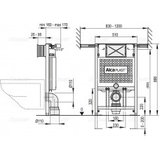 Инсталляции Alca Plast Jádromodul A102/850