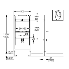 Монтажный блок Grohe Rapid SL 38517001 для писсуара