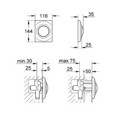 Панель 37018P00, матовый хром