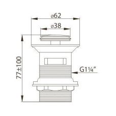 Донный клапан BelBagno BB-PCU-06-CRM